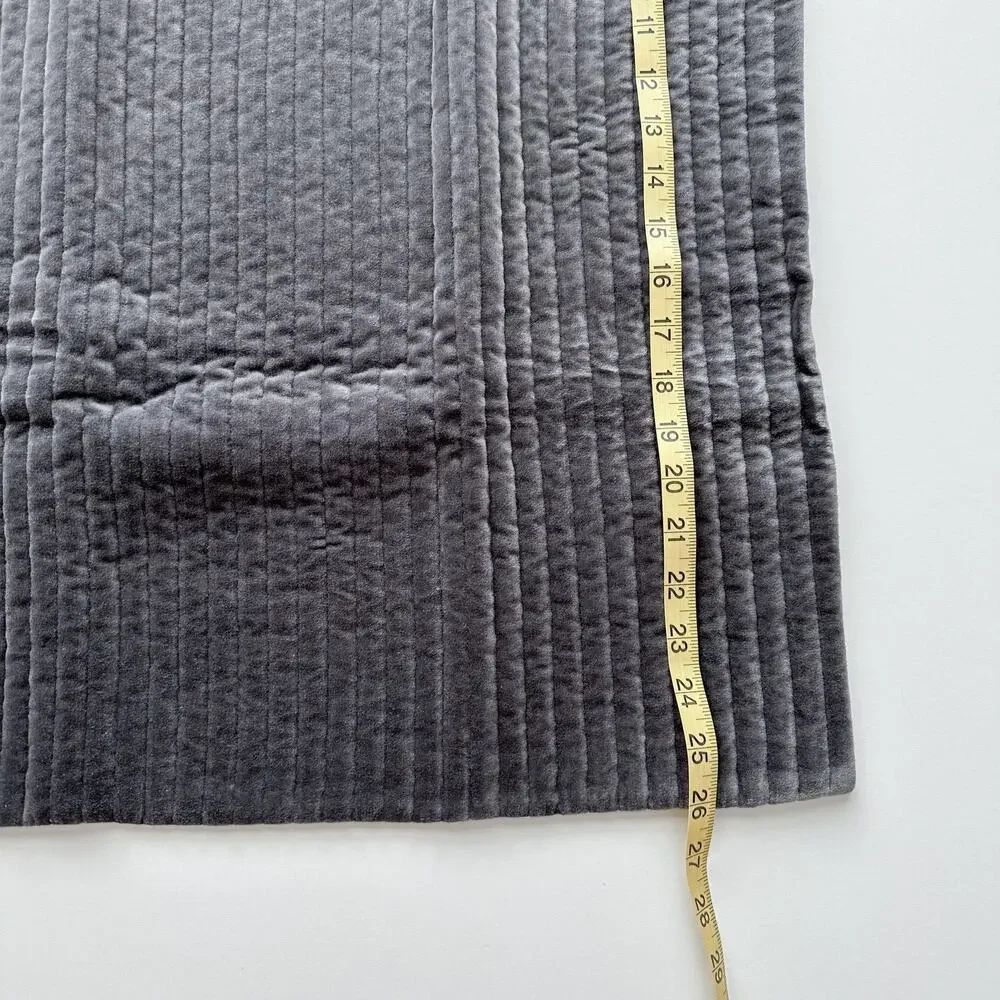 Restoration Hardware Tate Velvet Channel Euro Sham